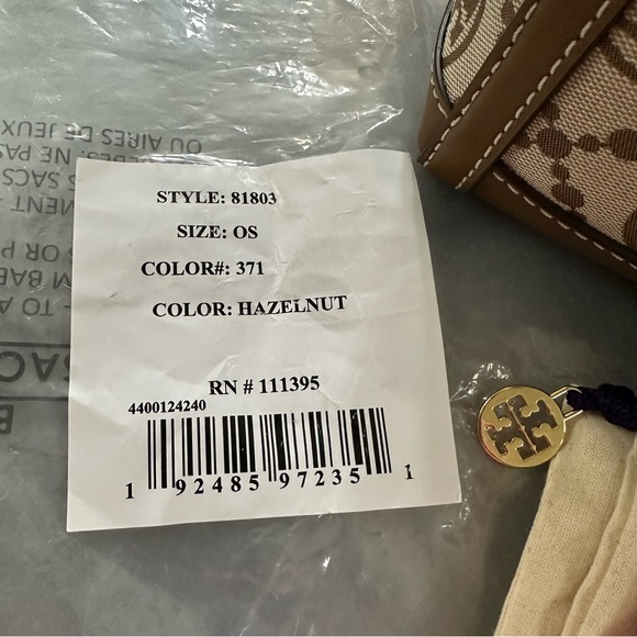 Tory Burch T Monogram Jacquard Small Tote - Hazelnut - Picture 13 of 13